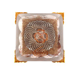 White Whale Shankh Orgone Pyramid Energy Generator Reiki Healing Crystal Chakra With Gold Stand Feng Shui Pyramid