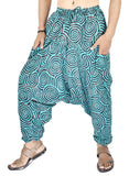Whitewhale Mens Womens Cotton Printed Harem Pants Pockets Yoga Trousers Hippie