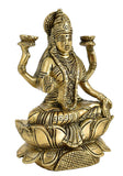 White Whale Brass Lakshmi Idol Hindu Lakshmi Goddess Statue Home Office Showpiece Décor