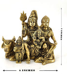 White Whale Shiva Parvati Ganesh Idol Shiv Parivar Brass Murti  Statue Sculpture