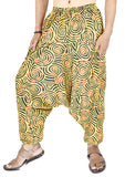 Whitewhale Mens Womens Cotton Printed Harem Pants Pockets Yoga Trousers Hippie