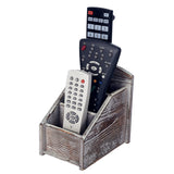 White whale Wooden Remote Control Caddy, 3 Slot Office Supply Storage Rack