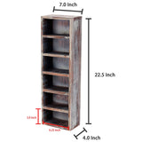 White Whale Wooden Wall Mounted Vertical Storage Sunglasses Display Case Stand