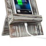 White Whale Wooden Docking Station Smartphone Dock Charging Stand, Desktop Cell Phone Cradle