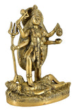 White Whale Maa Kali Brass Statue Religious Goddess Sculpture Idol Home Decor Figurine