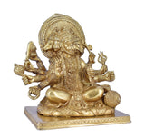 Whitewhale Large Unique Five Face Panchmukhi Hanuman Brass Statue Religious Strength God Sculpture Idol