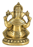 White Whale Lord Ganesh Murti Ganesha Idol Ganpati Bhagwan Brass Statue for Home Decoration Showpiece