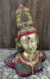 White Whale Brass Goddess Parvati Idol Figurine Home Decorative Showpiece
