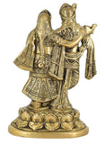 White Whale Brass Radha Krishna Idol Statue Home Decor Figurine