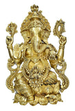 White Whale Brass Decor India Mangalkari Ganesha Statue Home Decor (21 inches)
