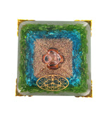 White Whale Amethyst Orgone Pyramid Energy Generator Reiki Healing Crystal Chakra With Gold Stand Feng Shui Pyramid