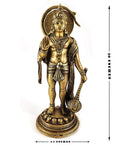 White Whale Lord Hanuman Brass Statue Religious Strength God Sculpture Idol