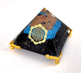 White Whale Amethyst Orgone Pyramid Energy Generator Reiki Healing Crystal Chakra With Gold Stand Feng Shui Pyramid