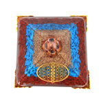 White Whale Amethyst Orgone Pyramid Energy Generator Reiki Healing Crystal Chakra With Gold Stand Feng Shui Pyramid
