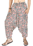 Whitewhale Mens Womens Cotton Printed Harem Pants Pockets Yoga Trousers Hippie