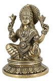 White Whale Brass Lakshmi Idol Hindu Lakshmi Goddess Statue Home Office Showpiece Décor