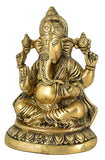 White Whale Lord Ganesh Murti Ganesha Idol Ganpati Bhagwan Brass Statue for Home Decoration Showpiece