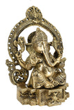 White Whale Lord Ganesh Murti Ganesha Idol Ganpati Bhagwan Brass Statue for Home Decoration Showpiece
