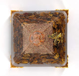 White Whale Amethyst Orgone Pyramid Energy Generator Reiki Healing Crystal Chakra With Gold Stand Feng Shui Pyramid