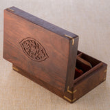 Whitewhale Tea Box Indian Rosewood Antique Treasure Storage Chest Box for Condiment Spice&Jewellery/Vintage Rustic Keepsake Trinket Organizer With Compartments/Handmade Decorative Sheesham Wood Caddy Tea Bag