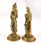 White Whale Lord Ram Sita Brass Statue Religious Strength Sculpture Idol