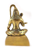 White Whale Lord Shiva Brass Statue Religious Strength God Sculpture Idol