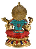White Whale Maa Saraswati Brass Statue Religious Goddess Sculpture Idol Home Décor