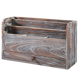 White Whale Wooden Desktop Office Supplies Organizer, Mail Sorter and Document Holder Rack