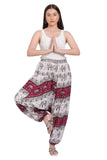 Whitewhale Mens & Women Rayon Elephant Printed  Harem Pants Pockets Yoga Trousers Hippie