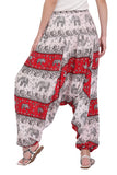 Whitewhale Mens & Women Rayon Elephant Printed  Harem Pants Pockets Yoga Trousers Hippie