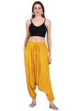 Whitewhale Mens Rayon Stripe Harem Pants Pockets Yoga Trousers Hippie