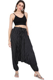 Whitewhale Mens Rayon Stripe Harem Pants Pockets Yoga Trousers Hippie