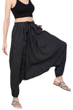 Whitewhale Mens Rayon Stripe Harem Pants Pockets Yoga Trousers Hippie