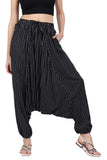 Whitewhale Mens Rayon Stripe Harem Pants Pockets Yoga Trousers Hippie