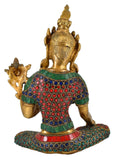 White Whale Tara Buddha Blessing Idol Tibetan Buddhism Yin Kwan Goddess Buddhist Statue