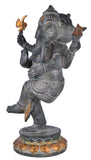 White Whale Brass Lord Ganesha Sitting On Lotus Statue Idol Home Decor Figurine