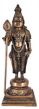 White Whale Brass Lord Kartik Statue Idol Home Decor Figurine