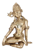 White Whale Brass Lord Indra Statue Figurine Home Décor Gifts Item.