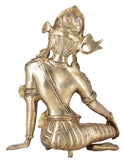 White Whale Brass Lord Indra Statue Figurine Home Décor Gifts Item.