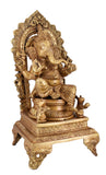 White Whale Brass Hindu God Lord Ganesha Bhagwan Lord Ganesha Idol Statue Murti