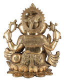White Whale Brass Hindu God Lord Ganesha Bhagwan Lord Ganesha Idol Statue Murti