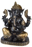 White Whale Lord Ganesh Murti Ganesha Idol Ganpati Bhagwan Brass Statue for Home Decoration Showpiece