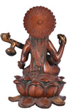 White Whale Maa Saraswati Brass Statue Religious Goddess Sculpture Idol Home Décor