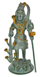 White Whale Brass Metal Lord Shiva Shankar Idol Bhole Nath Bhagwan Murti Office Home Decor Showpiece Statue