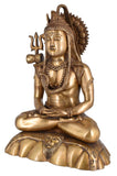 White Whale Lord Shiva Brass Statue Idol Sculpture Hindu God Natraja Shiv Figurine Home Décor