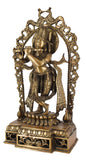 White Whale Brass Lord Krishna Bhagwan Lord Krishna Idol Statue Murti Home Décor