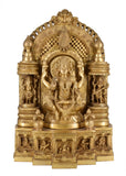 White Whale Brass Goddess Lakshmi Darbar Statue God Ganesha and Goddess Laxmi Saraswati Idol Statue Murti Home Décor