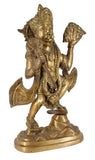 White Whale Brass Lord Hanuman Lifting Mountain Statue Hindu God Idols Balaji/ Bajrangbali Murti for Gift & Home Decor