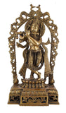 White Whale Brass Lord Krishna Bhagwan Lord Krishna Idol Statue Murti Home Décor