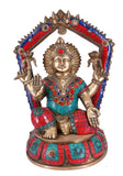 White Whale Brass Lakshmi Idol Hindu Laxmi Goddess Statue Home Office Showpiece Home Décor